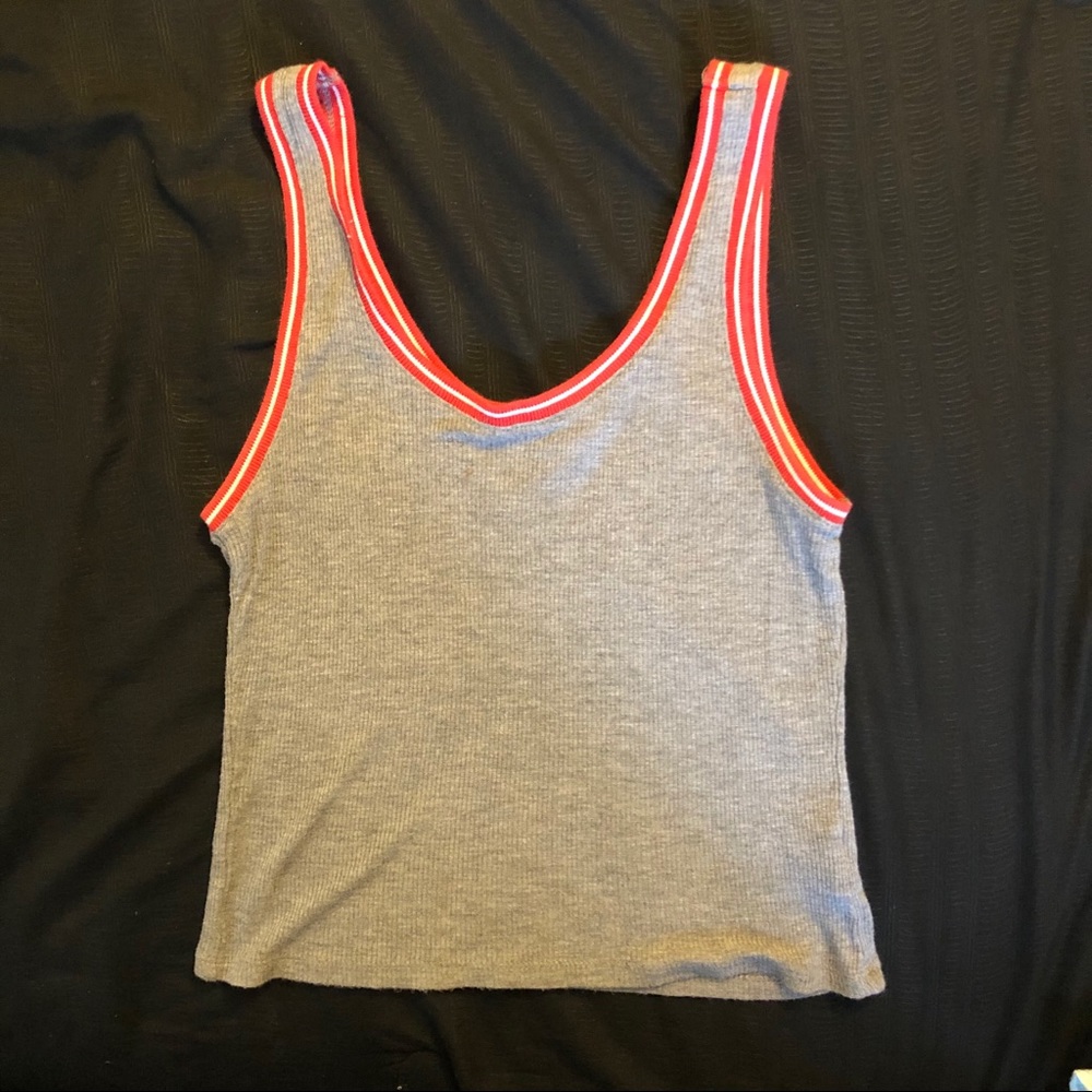 Gray crop top